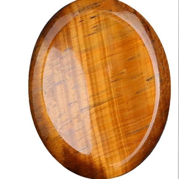 Thumb Worry Stone Tiger's Eye Quartz Crystal Rock GIFT BAG Anxiety Crystal NEW - Picture 6 of 6